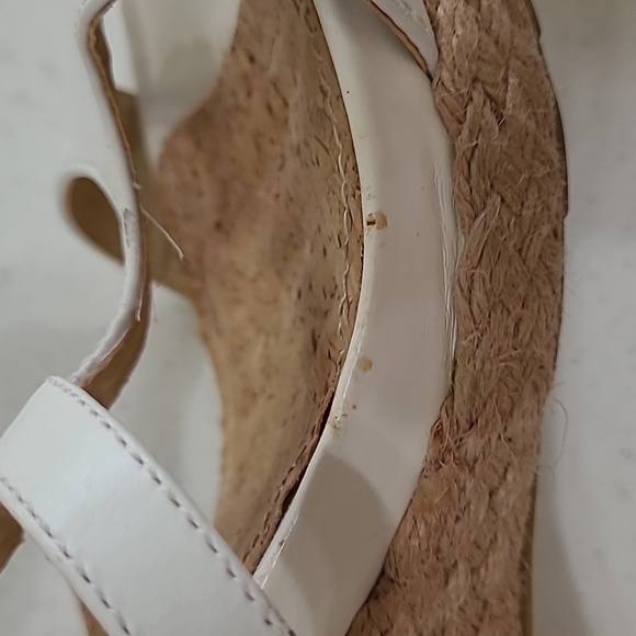 Kenneth Cole Reaction white wedge espadrilles sandals size 10 - Picture 13 of 14